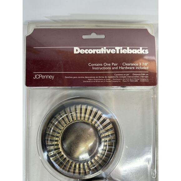 4 Vtg Medallion Round Curtain Tie Backs 3” Federal Colonial Style New Old Stock - Picture 3 of 6